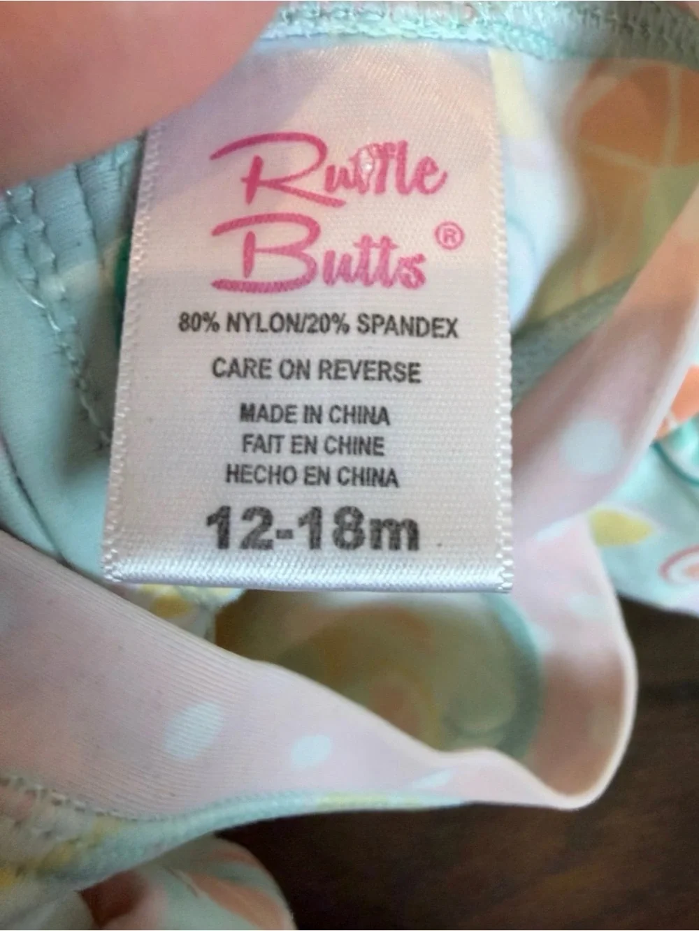 12-18 Month Ruffle Butts Citrus Swimsuit